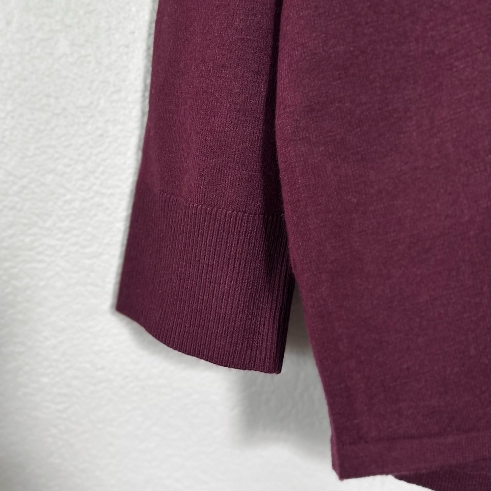 CHICO’S NWT XXL / 4 Cashmere Blend Zenergy Luxe Cowl Neck Sweater • Deep Merlot - Picture 6 of 10